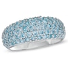 Thumbnail Image 1 of Previously Owned - Blue Topaz Pavé Band in Sterling Silver