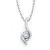 Thumbnail Image 1 of Previously Owned - Sirena™ 1/8 CT. Diamond Solitaire Pendant in 14K White Gold