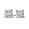 Thumbnail Image 1 of Previously Owned - 1/4 CT. T.W. Diamond Frame Stud Earrings in 14K White Gold