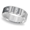 Thumbnail Image 3 of Previously Owned - Triton 1/10 CT. T.W. Diamond Comfort Fit Three Stone Tungsten Wedding Band