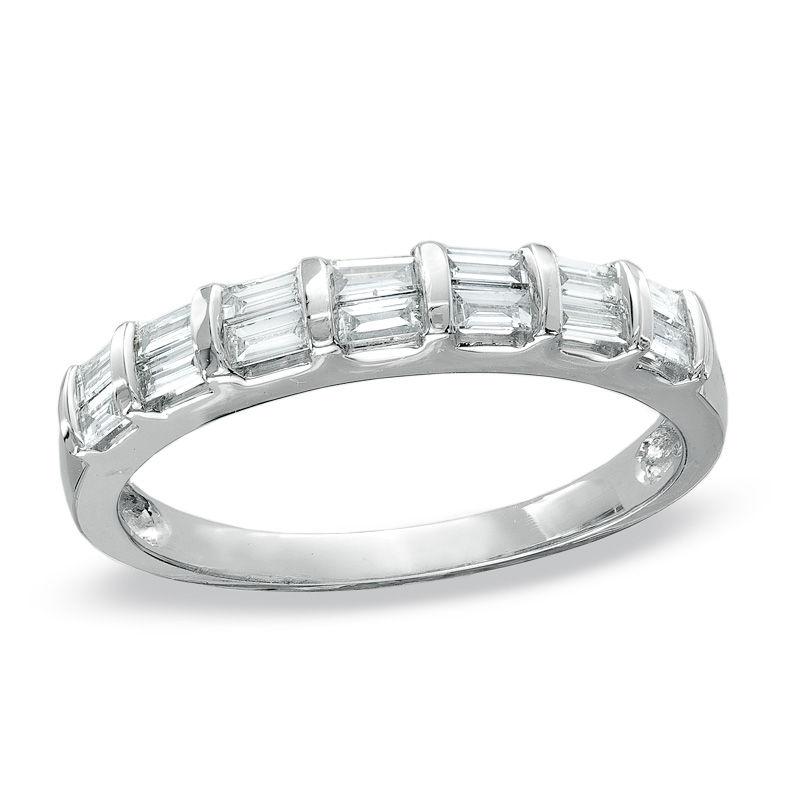Main Image 1 of Previously Owned - 1/3 CT. T.W. Baguette Diamond Band in 14K White Gold