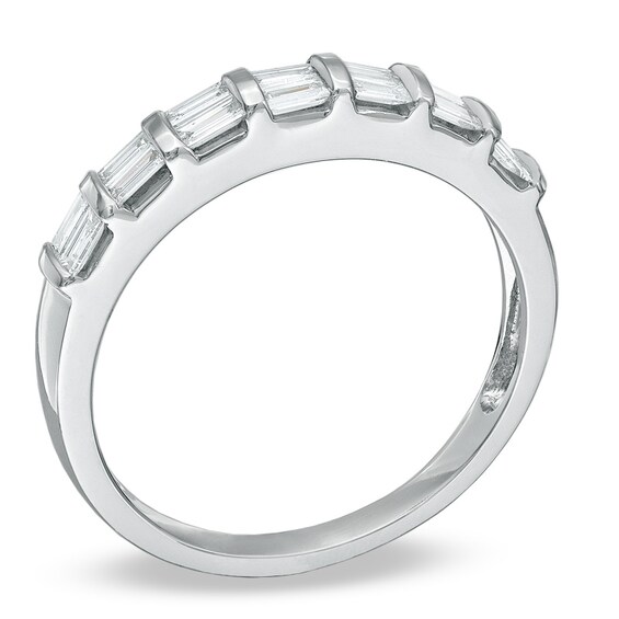 Previously Owned - 1/3 CT. T.w. Baguette Diamond Band in 14K White Gold