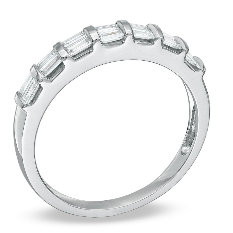 Main Image 2 of Previously Owned - 1/3 CT. T.W. Baguette Diamond Band in 14K White Gold