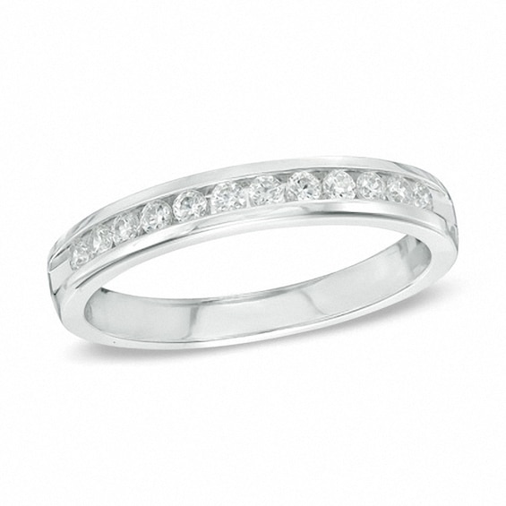 Previously Owned - 1/2 CT. T.w. Diamond Channel Band in 14K White Gold