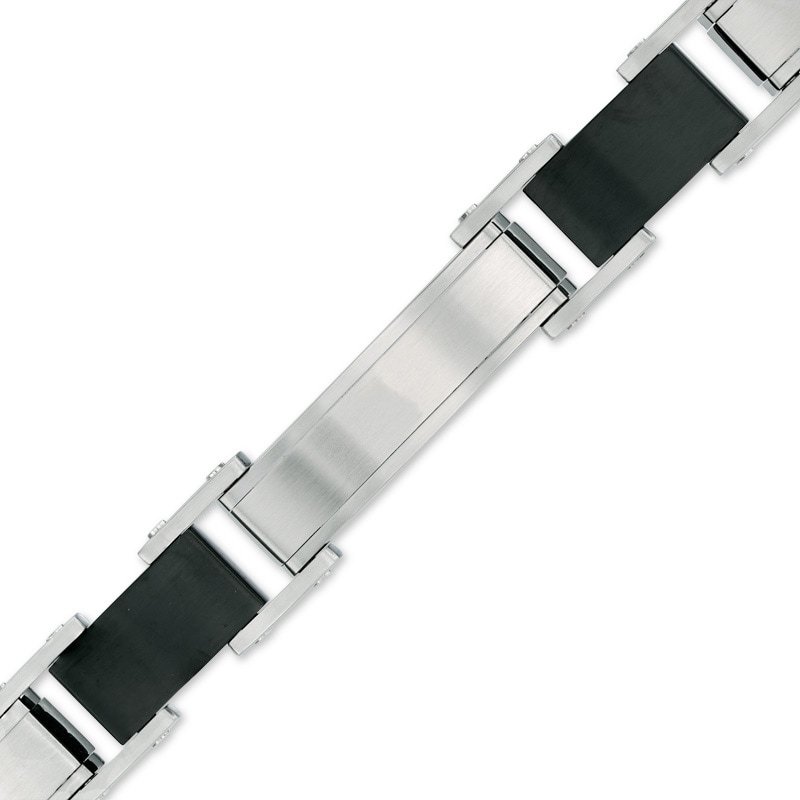 Previously Owned - Men's Cable Bracelet in Tri-Tone Stainless Steel - 8.25"