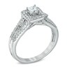 Thumbnail Image 1 of Previously Owned - 1/2 CT. T.W. Princess-Cut Diamond Vintage-Style Engagement Ring in 10K White Gold