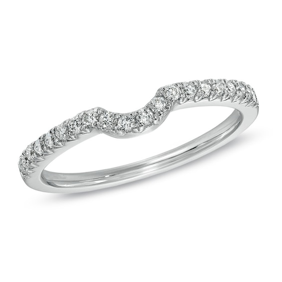 Previously Owned - For Eternity 1/4 CT. T.w. Diamond Contour Wedding Band in 14K White Gold