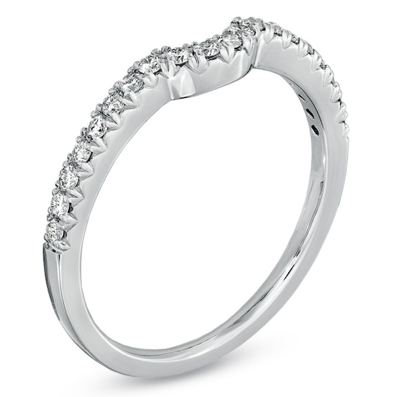 Previously Owned - For Eternity 1/4 CT. T.w. Diamond Contour Wedding Band in 14K White Gold