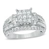 Thumbnail Image 1 of Previously Owned - 1-1/4 CT. T.W. Princess-Cut Composite Diamond Engagement Ring in 10K White Gold