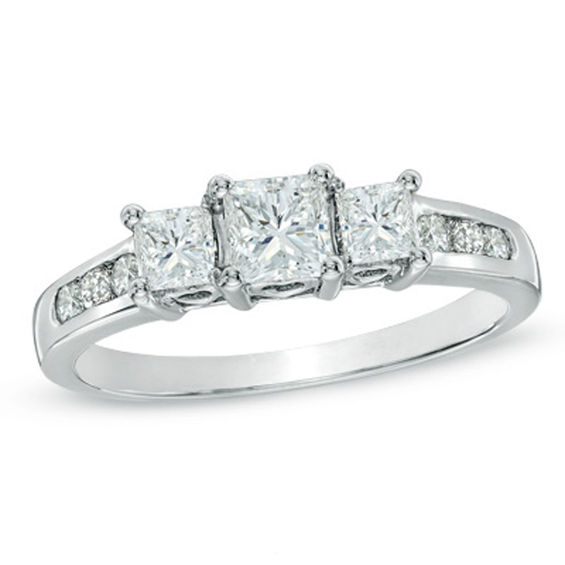 1-1/2 CT. T.W. Marquise Diamond Frame Past Present Future® Ring in 14K  White Gold | Zales