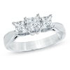 Thumbnail Image 1 of Previously Owned - Celebration Lux® 1 CT. T.W. Princess-Cut Diamond Three Stone Ring in 14K White Gold (I/SI2)