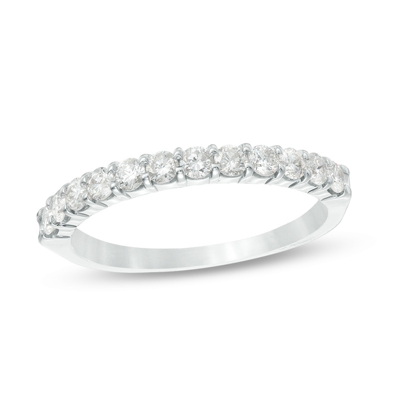 Main Image 1 of Previously Owned - 1/2 CT. T.W. Diamond Prong Band in 14K White Gold