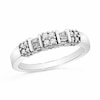 Thumbnail Image 1 of Previously Owned - 1/4 CT. T.W. Diamond Clover Band in 10K White Gold