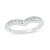 Thumbnail Image 1 of Previously Owned - 1/4 CT. T.W. Diamond Chevron Channel Band in 10K White Gold
