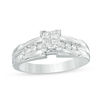 Thumbnail Image 2 of Previously Owned - 3/4 CT. T.W. Quad Diamond Comfort Fit Wedding Ensemble in 14K White Gold