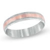 Thumbnail Image 1 of Previously Owned - 4.0mm Comfort Fit Wedding Band in 10K Two-Tone Gold
