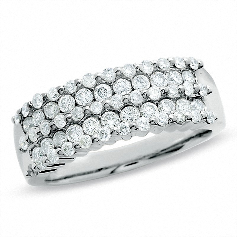 Main Image 1 of Previously Owned - 1 CT. T.W. Diamond Band in 14K White Gold