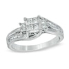 Thumbnail Image 1 of Previously Owned - 1/2 CT. T.W. Quad Princess-Cut Diamond Engagement Ring in 10K White Gold