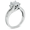 Thumbnail Image 1 of Previously Owned - 1/2 CT. T.W. Quad Princess-Cut Diamond Engagement Ring in 10K White Gold