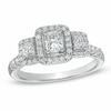Thumbnail Image 1 of Previously Owned - 1 CT. T.W. Radiant-Cut Diamond Three Stone Ring in 14K White Gold