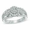 Thumbnail Image 0 of Previously Owned - 1 CT. T.W. Diamond Triple Cluster Ring in 10K White Gold