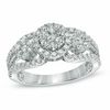 Thumbnail Image 1 of Previously Owned - 1 CT. T.W. Diamond Triple Cluster Ring in 10K White Gold