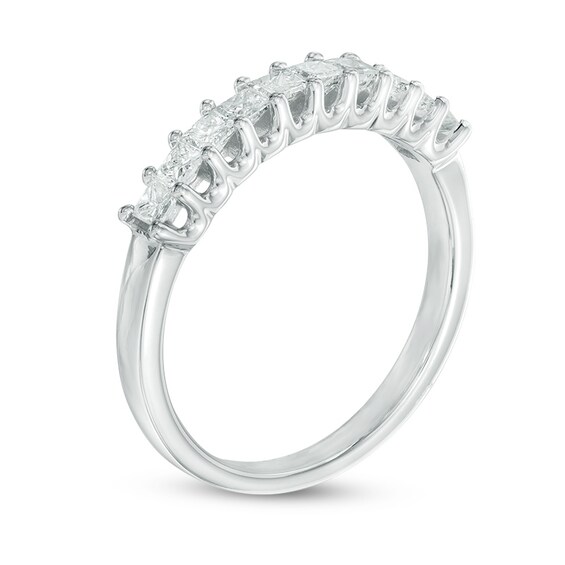 Previously Owned - 1/2 CT. T.w. Princess-Cut Diamond Wedding Band in 14K White Gold