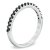 Thumbnail Image 2 of Previously Owned - 1/5 CT. T.W. Black Diamond Band in 10K White Gold