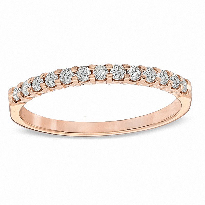 Main Image 1 of Previously Owned - 1/4 CT. T.W. Diamond Anniversary Band in 14K Rose Gold