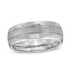 Thumbnail Image 1 of Previously Owned - Triton 8.0mm Comfort Fit White Tungsten Wedding Band