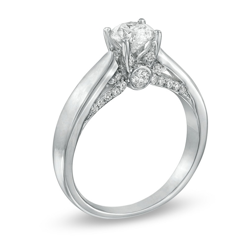 Main Image 2 of Previously Owned - 1 CT. T.W. Diamond Engagement Ring in 14K White Gold (J/I2)