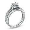 Thumbnail Image 2 of Previously Owned 1/2 CT. T.W. Princess-Cut Diamond Frame Split Shank Soldered Bridal Set in 14K White Gold