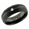 Thumbnail Image 0 of Previously Owned - Triton Men's 8.0mm Diamond Accent Comfort Fit Black Tungsten Wedding Band