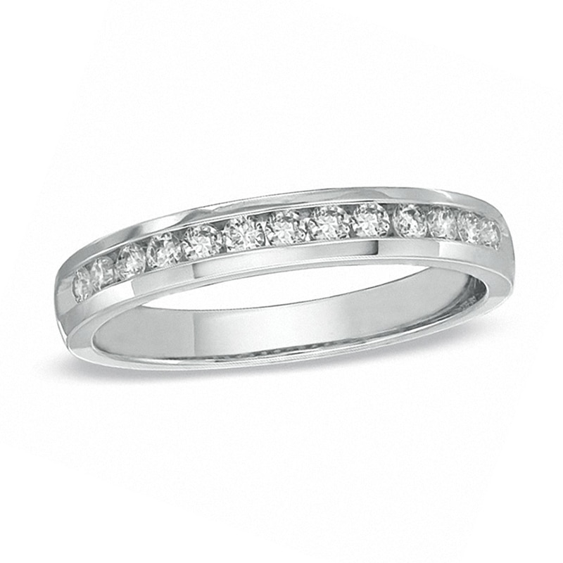 Main Image 1 of Previously Owned - 1/4 CT. T.W. Diamond Anniversary Band in 14K White Gold (I/SI2)