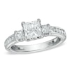 Thumbnail Image 1 of Previously Owned - 1-1/2 CT. T.W. Princess-Cut Diamond Past Present Future® Ring in 14K White Gold