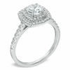 Thumbnail Image 1 of Previously Owned - 1-1/5 CT. T.W. Diamond Square Double Frame Engagement Ring in 14K White Gold