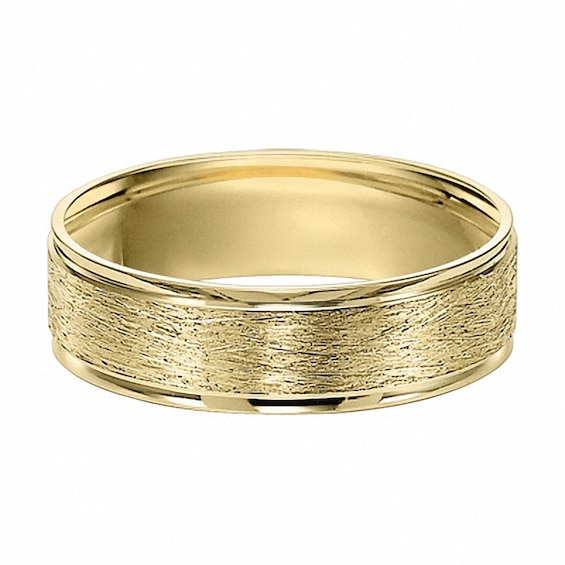 Previously Owned - 6.0mm Brushed Wedding Band in 10K Gold