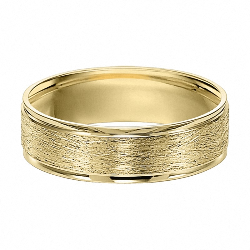 Main Image 1 of Previously Owned - 6.0mm Brushed Wedding Band in 10K Gold