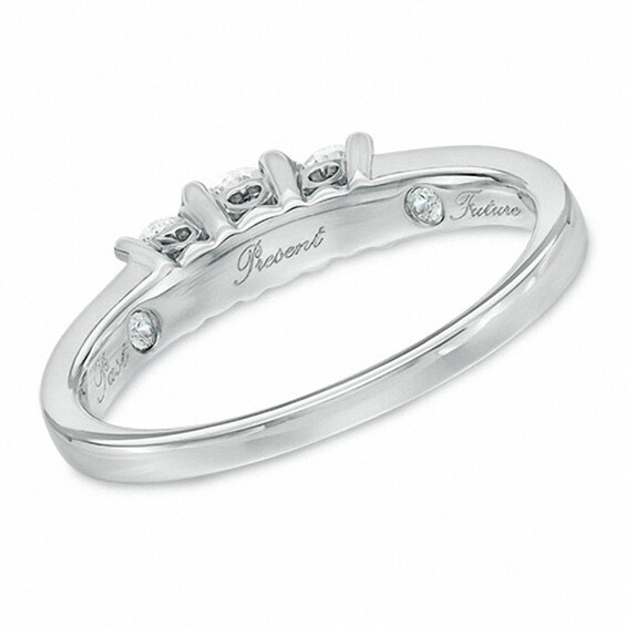 Previously Owned - 1 CT. T.w. Diamond Past Present FutureÂ® Engagement Ring in 14K White Gold