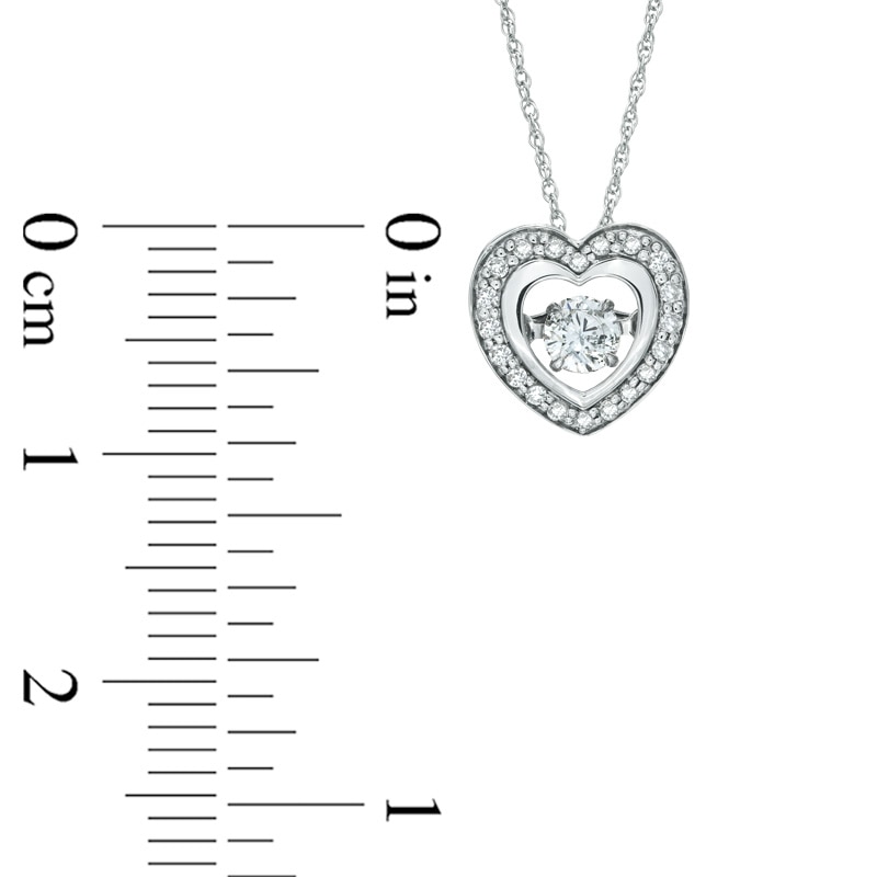 Main Image 2 of Previously Owned - 1/4 CT. T.W. Diamond Heart Pendant in 10K White Gold