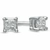 Thumbnail Image 0 of Previously Owned - 1/10 CT. T.W. Princess-Cut Diamond Solitaire Stud Earrings in 14K White Gold