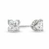 Thumbnail Image 1 of Previously Owned - 1-1/3 CT. T.W. Princess-Cut Diamond Tulip Stud Earrings in 14K White Gold