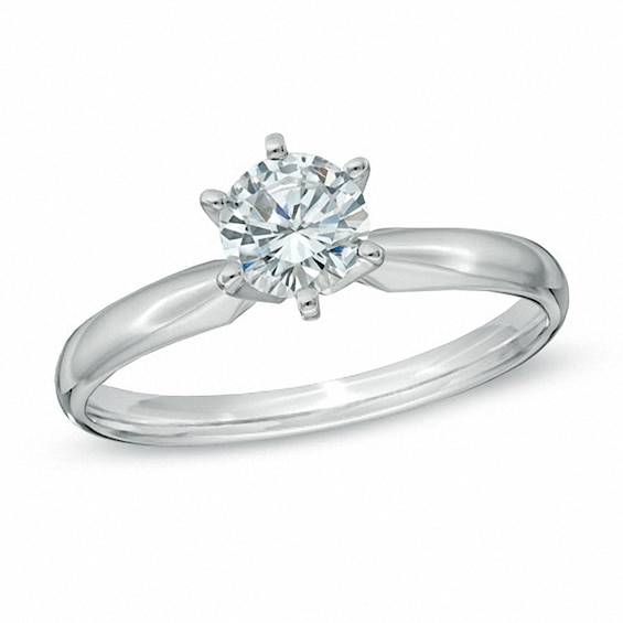 Previously Owned - 5/8 CT. Diamond Solitaire Engagement Ring in 14K White Gold