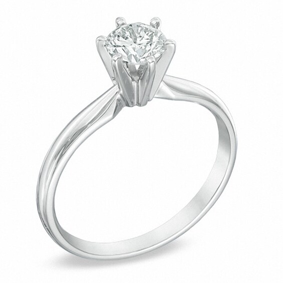 Previously Owned - 5/8 CT. Diamond Solitaire Engagement Ring in 14K White Gold