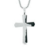Thumbnail Image 1 of Previously Owned - Men's Lord's Prayer Tablet Cross Pendant in Two-Tone Stainless Steel - 24"