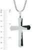 Thumbnail Image 3 of Previously Owned - Men's Lord's Prayer Tablet Cross Pendant in Two-Tone Stainless Steel - 24"