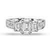 Thumbnail Image 1 of Previously Owned - 1 CT. T.W.  Emerald-Cut Diamond Three Stone Engagement Ring in 14K White Gold