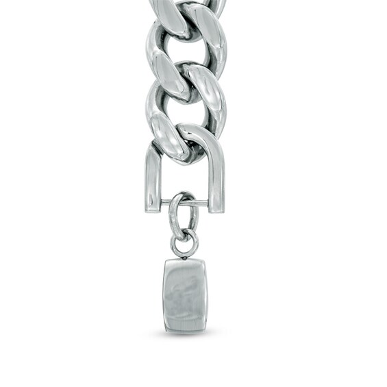 Previously Owned - Curb Link Chain Necklace and Bracelet Set in Stainless Steel - 24"