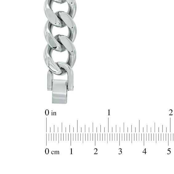 Previously Owned - Curb Link Chain Necklace and Bracelet Set in Stainless Steel - 24"