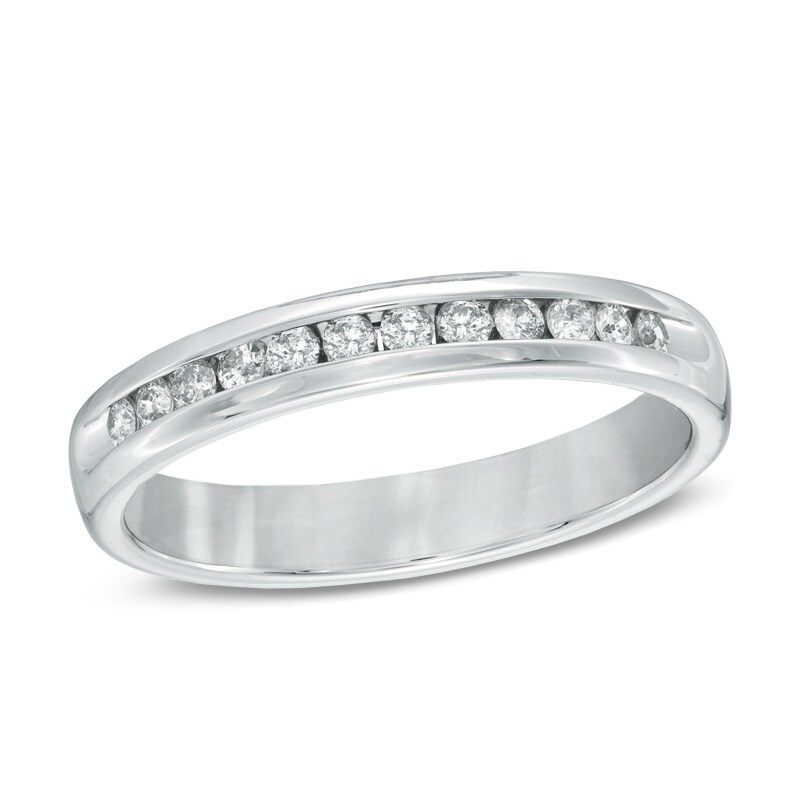 Main Image 1 of Previously Owned - 1/5 CT. T.W. Diamond Anniversary Band in Sterling Silver